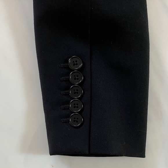 Saint Laurent Black Classic Tailored Wool Blazer F46 US 10 L - Picture 5 of 7